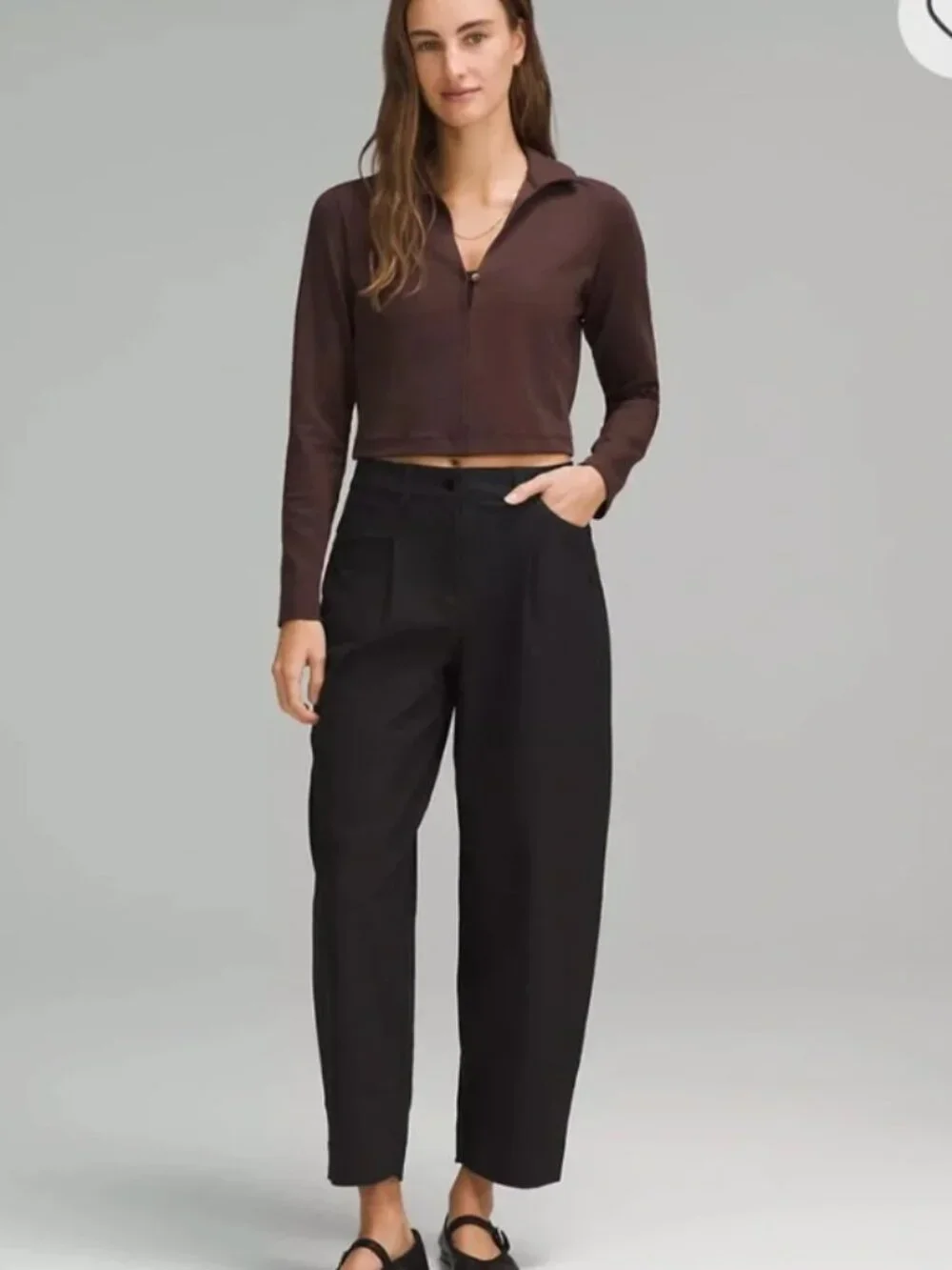 Lululemon City Sleek Mid-Rise Barrel-Leg PantLight Utilitech Black Size 24